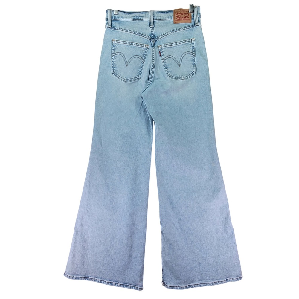 Levi's Ribcage Bell Jeans Women 28x30.5 Blue Good High Rise Flare Denim - Picture 4 of 9